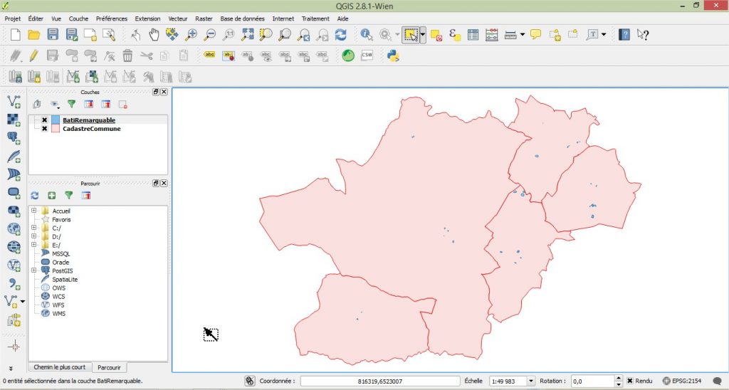 Impuls'Map - Tutoriel - Jointure Spatiale avec Qgis - Affichage Couche