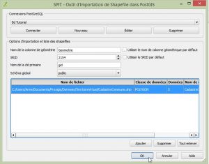 Impuls'Map - Tutoriel - Importer Shapefile Postgis QGIS SPIT - Lancer Import Shapefile