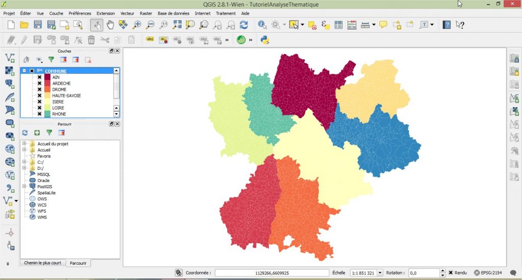 Impuls'Map - Tutoriel - Effectuer Analyse Thématique Qgis - Visualiser