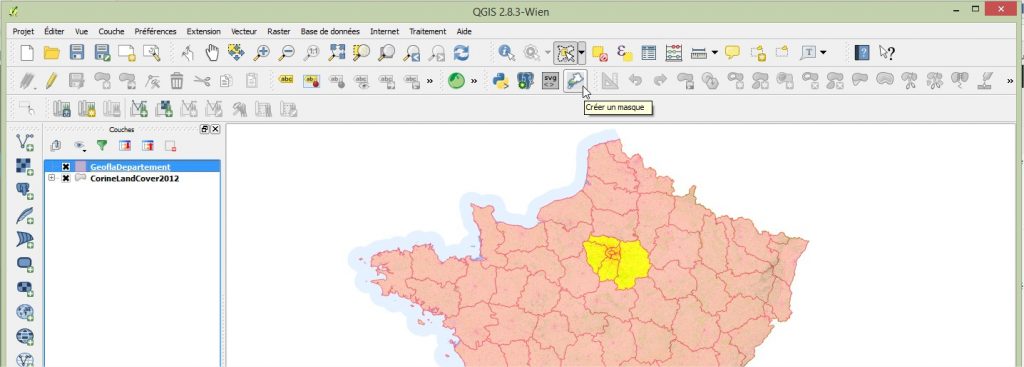 Impuls'Map - Tutoriel - Effectuer Pochoir Masque QGIS - Créer Masque Pochoir