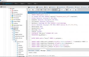 Tutoriel Impuls'Map - Trigger suivi mises à jour PostgreSQL PostGIS - Create Table