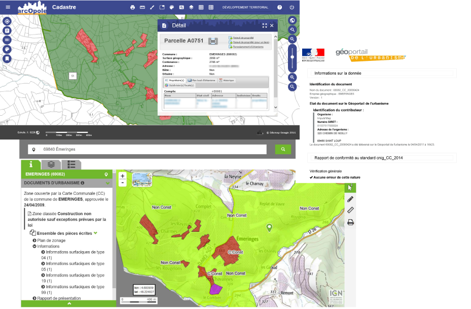 Impuls'Map Référence PLU GPU CNIG Emeringes-en-Beaujolais