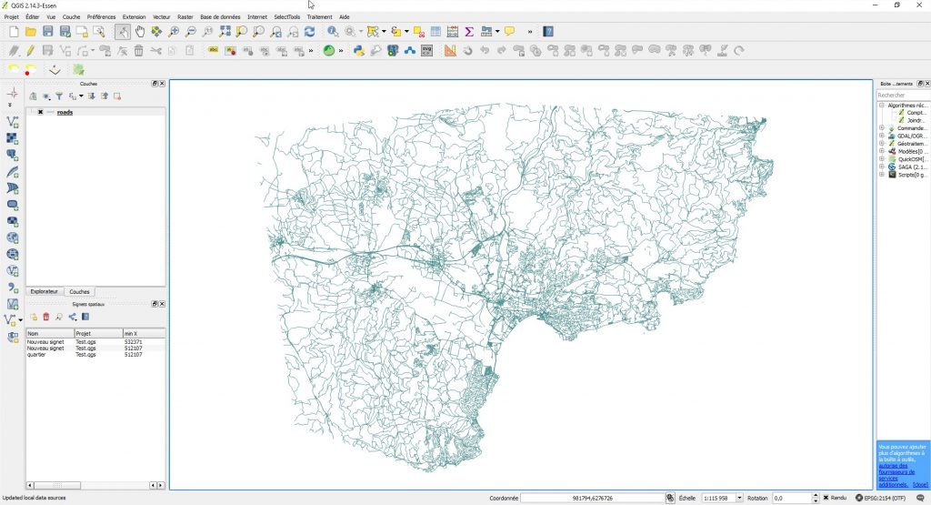 Топографическая карта qgis